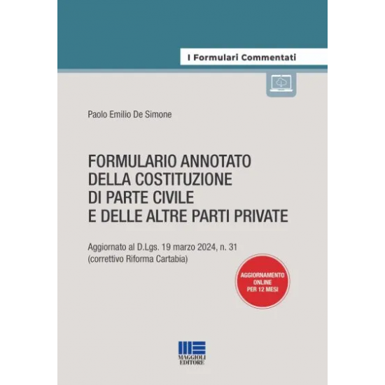 Formulario annotato della costituzione di parte civile e delle altre parti private