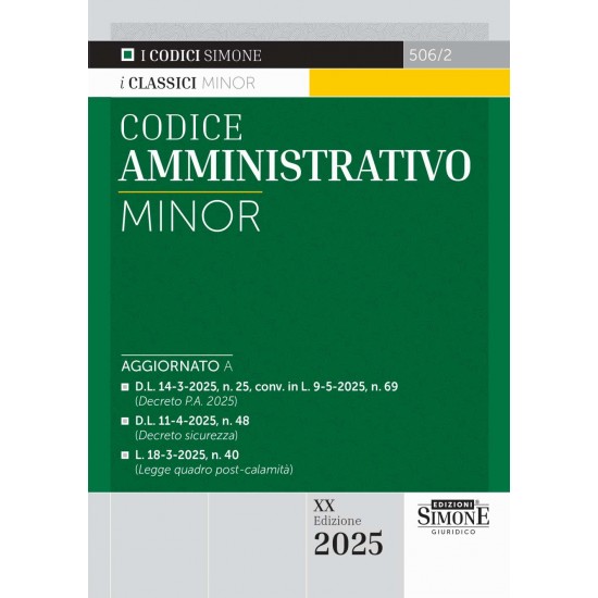 Codice Amministrativo Minor - SIMONE 2025