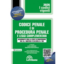 Codice penale e di procedura penale VIGENTI 2/2026