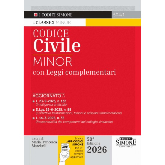 Codice civile Minor - SIMONE 2026