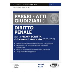 Pareri e Atti Giudiziari di Diritto Penale 2026/2027