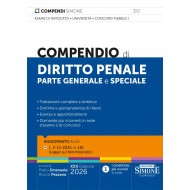 Compendio di Diritto Penale - Parte generale e speciale SIMONE 2026