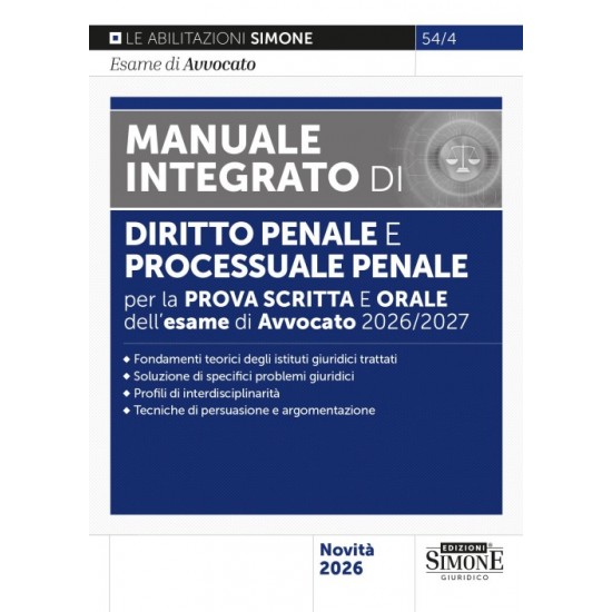 Manuale integrato di Diritto penale e Processuale penale 2026/2027
