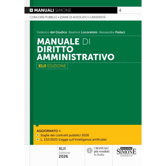 Manuale di Diritto Amministrativo SIMONE 2026