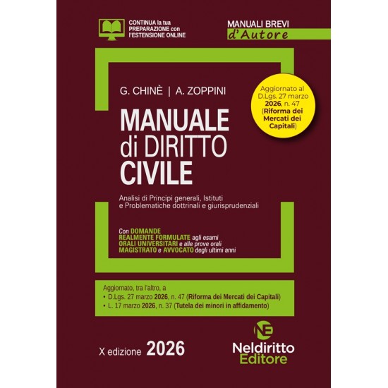 Manuale di Diritto Civile NEL DIRITTO 2026