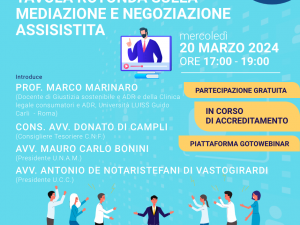 Webinar gratuito | Tavola rotonda Mediazione e Negoziazione assistita