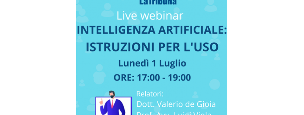 Webinar gratuito | Intelligenza Artificiale: Istruzioni per l'uso
